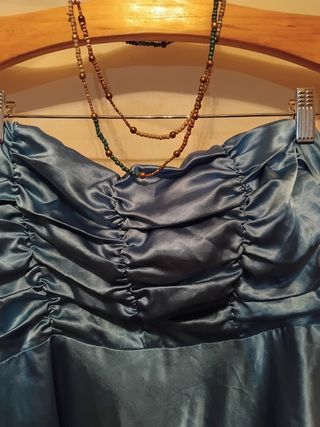 Vestido azul fiesta - Satén