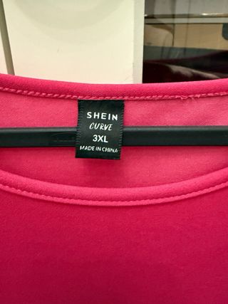 Vestido rosa manga farol