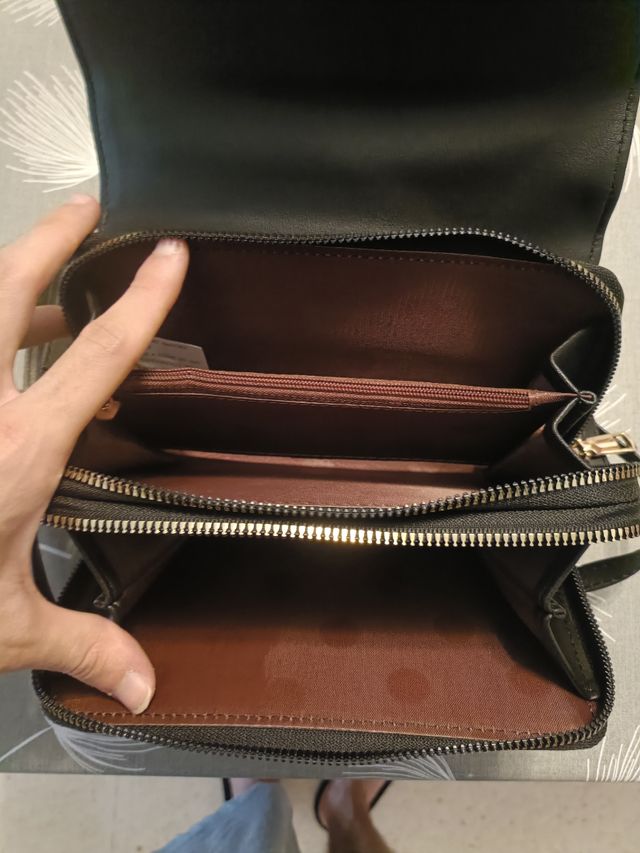 Bolso negro bandolera mujer