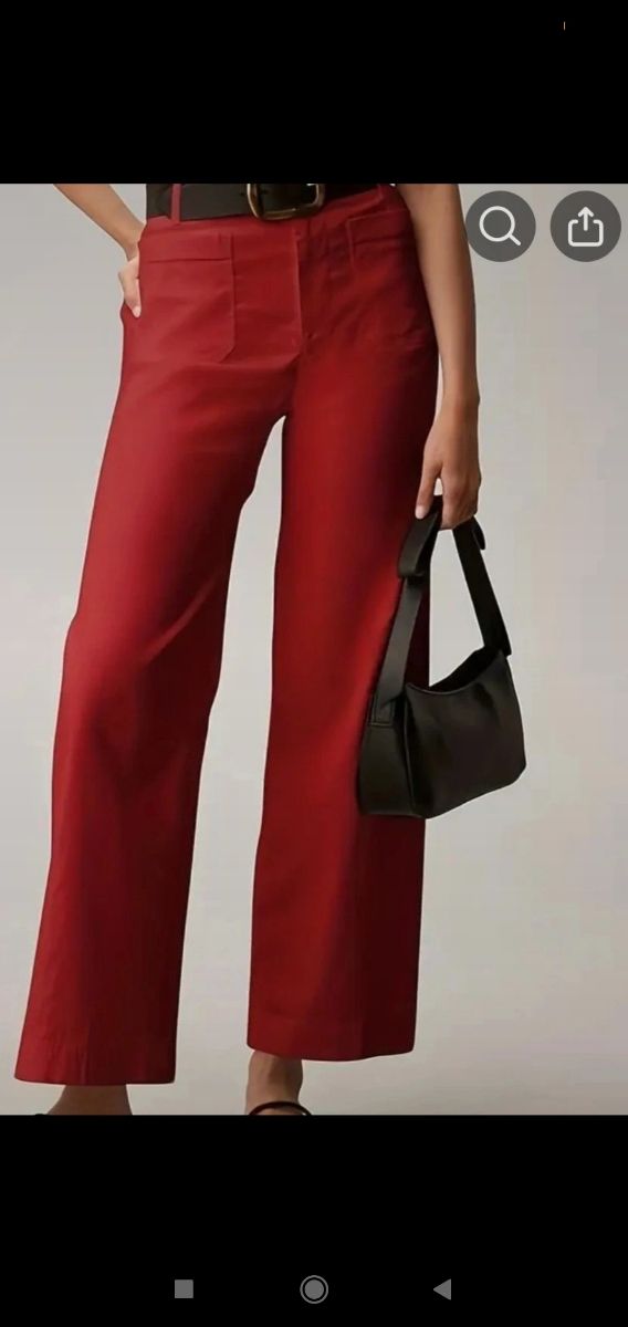 Pantalón rojo - Wide Leg