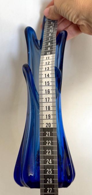 Vaso Vetro Soffiato Blu