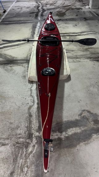 Kayak individual morado con remo