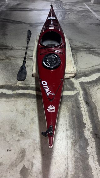 Kayak individual morado con remo