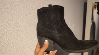 Botines negros ante - talla 41
