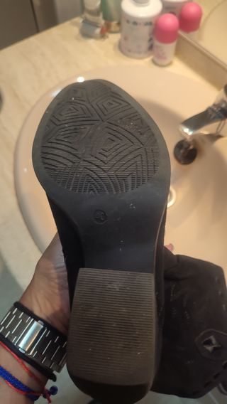 Botines negros ante - talla 41