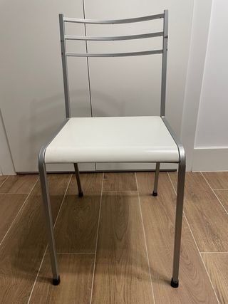 3 Sillas aluminio blanco - ¡Oferta!