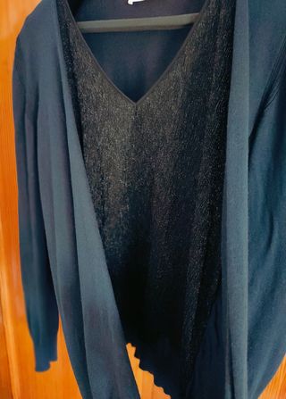 Jersey azul efecto doble