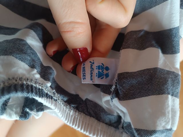 Pelele bebé rayas marineras Juliana