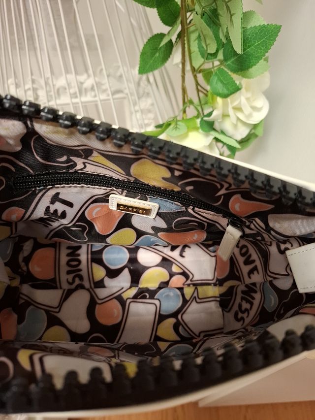 Borsa Carpisa a mano bianca e rossa