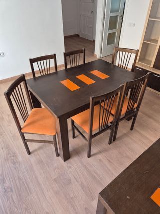 Comedor madera 6 sillas - Mesa centro