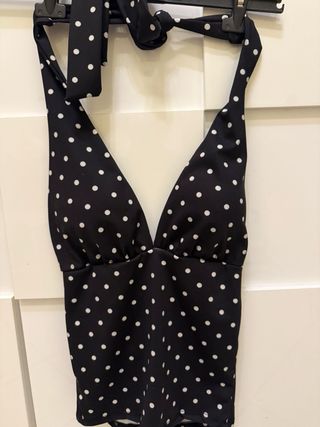 Vestito a pois marrone e bianco taglia m / s 