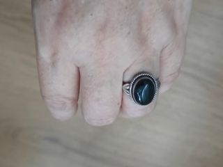 Anillo plata ónix negro