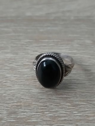 Anillo plata ónix negro