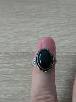 Anillo plata ónix negro