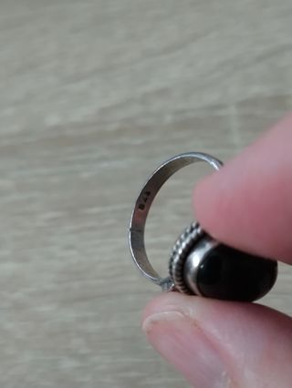 Anillo plata ónix negro