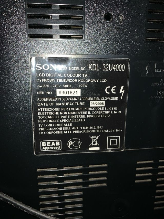 TV Sony Bravia 32" - Gris