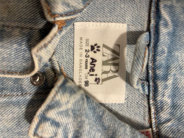 Cazadora vaquera Zara 2-3 años