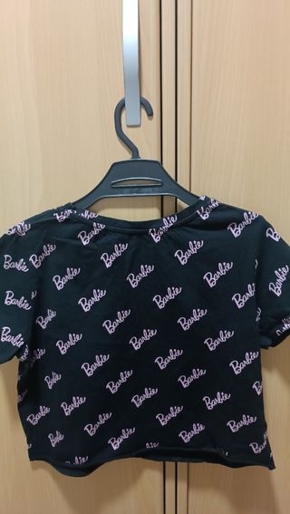 Camiseta Barbie negra rosa - Talla M