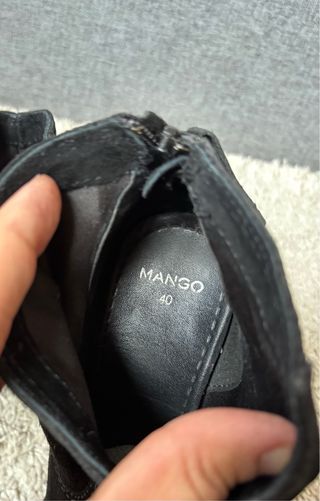 Botines piel Mango negros - talla 40
