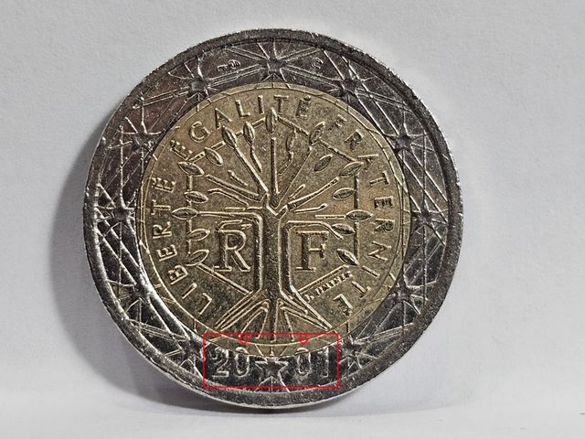 Moneda 2€ Francia 2001 - Error