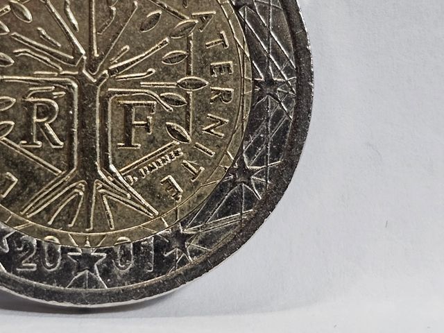 Moneda 2€ Francia 2001 - Error