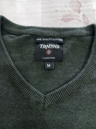 Pullover Uomo Verde tg M Cotone 100%