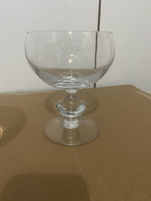 2 Copas de cristal transparentes