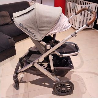 Coche gemelar Uppababy Vista + Cuna + accesorios