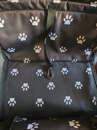 Trasportino cane per auto - nero/bianco