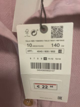 Mono Zara rosa - Talla XS