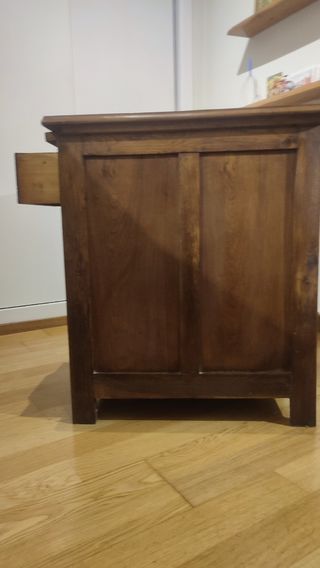 Scrivania antica + sedia in vimini