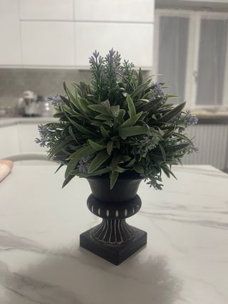 Pianta artificiale vaso nero