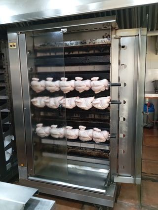 Asador pollos industrial