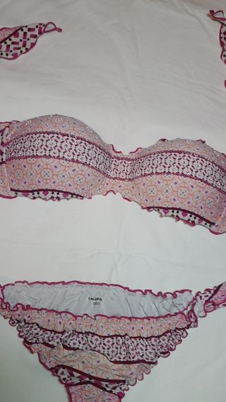 Bikini Calzedonia rosa-bianco