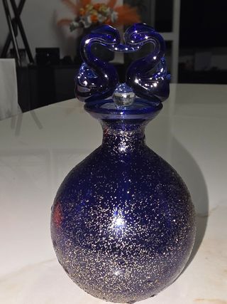 Vaso profumato blu e oro