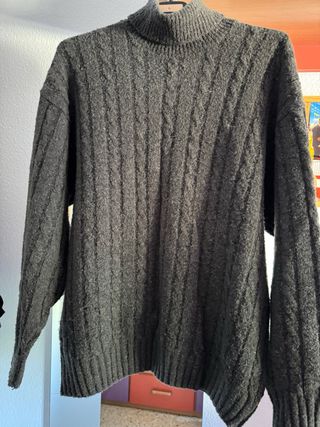 Jersey cuello alto - Verde oscuro