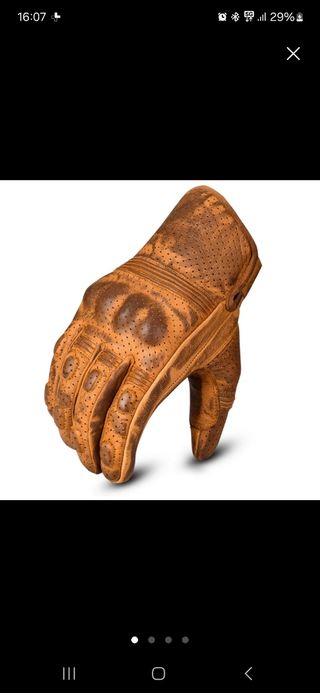 Guantes moto marrones