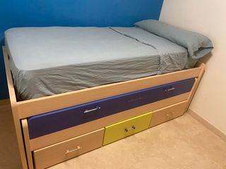 Cama nido 90cm - 3 cajones