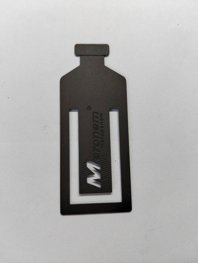 Marcapáginas metálico publicidad