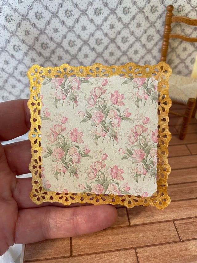Tappeto miniatura fiori rosa