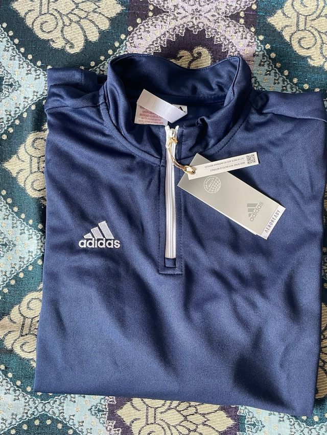 Sudadera Adidas azul - Cremallera 1/2