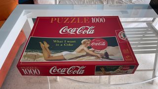 Puzzle 1000 piezas vintage Coca-Cola playa nevera