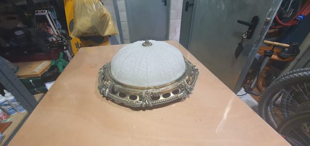 Lampara techo vintage dorada