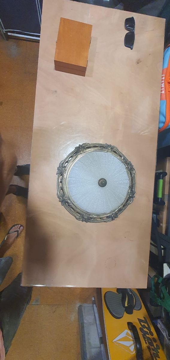 Lampara techo vintage dorada