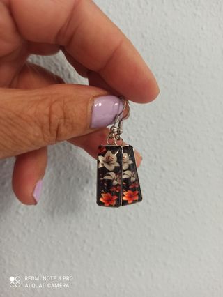 Pendientes flores acero inoxidable