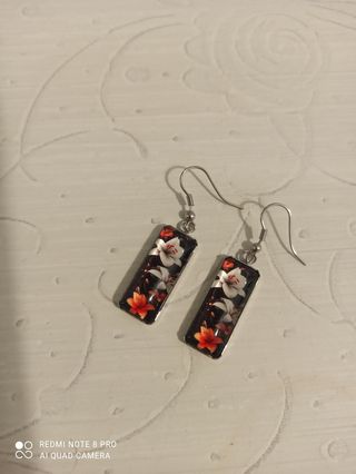 Pendientes flores acero inoxidable