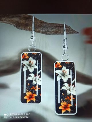 Pendientes flores acero inoxidable