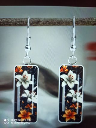 Pendientes flores acero inoxidable