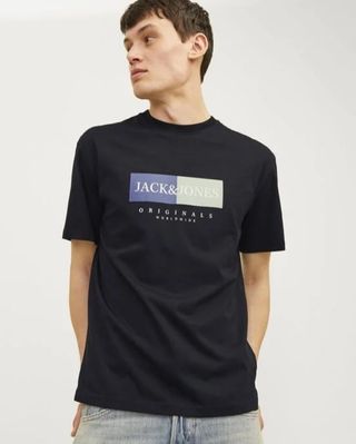 Camiseta Jack&Jones negra - Talla M