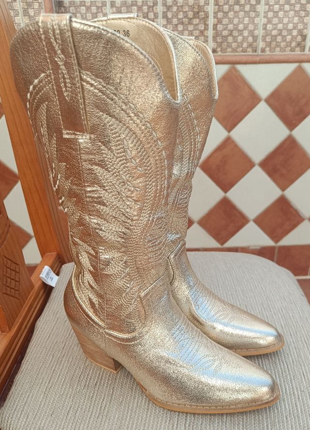 Botas Cowboy dorados